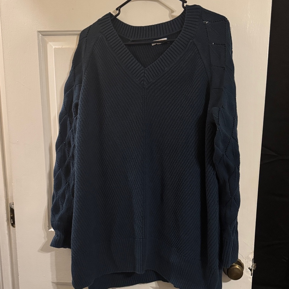Maurices Deep Blue Ribbed Sweater